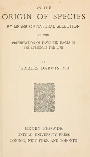 On the Origin of Species